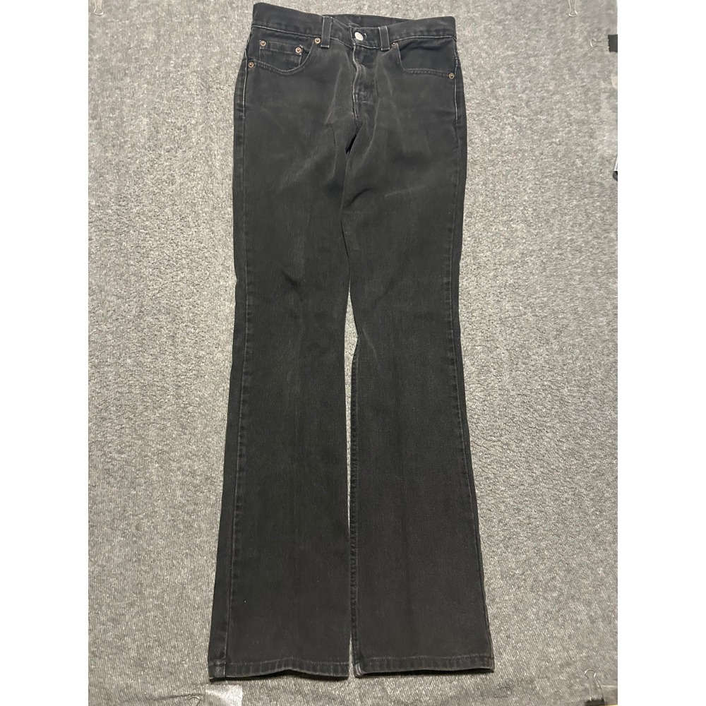 Levis 505 made in usa jeans womens black vintage slim fit straight leg size 5jr